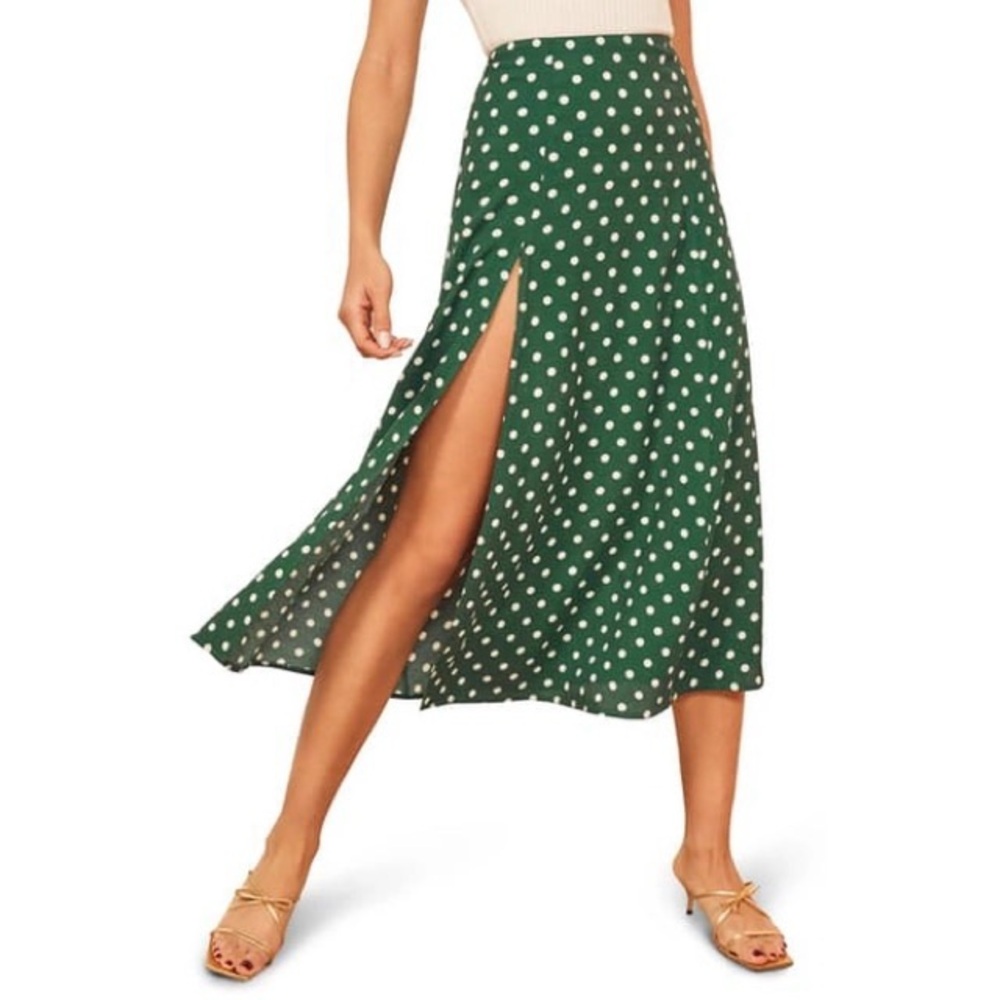 Reformation Zoe Skirt in Pinesol NWT
